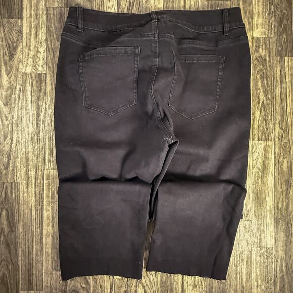 Lane Bryant NWT Raw Hem Black Skinny Jeans 20R Stretch Plus Size Curvy Fit - Picture 2 of 9